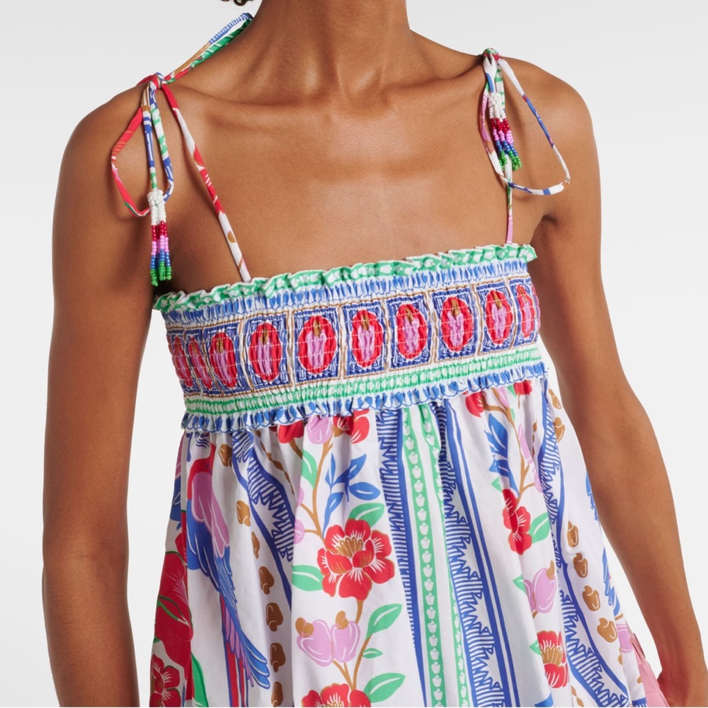 FARM Rio Tropical Multicolor Tiered Maxi Dress - Pink, Green, Blue, Red - Picture 5 of 6